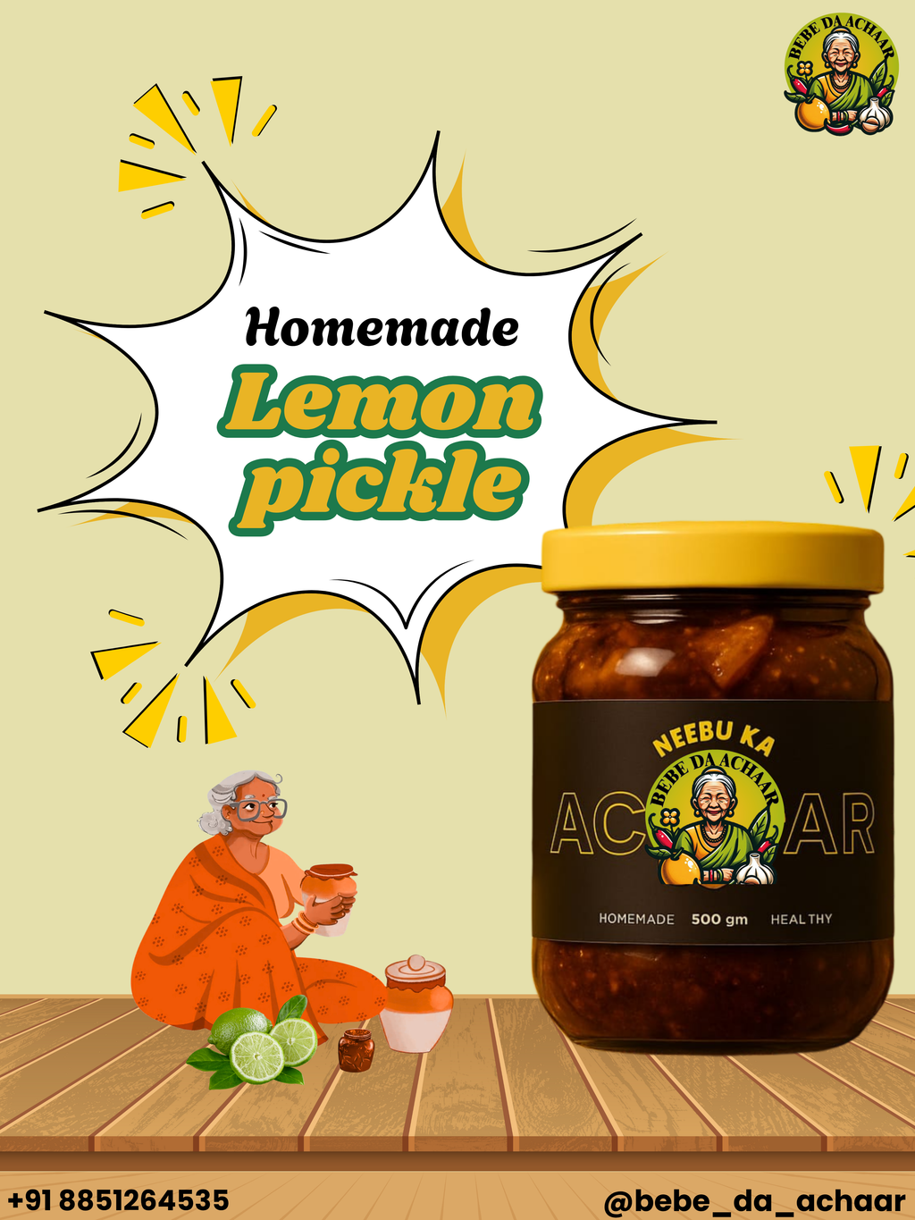 Nimbu ka Khatta Meetha Achaar