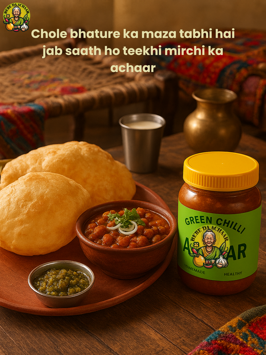 Hari Mirch Ka Achaar (Spicy)