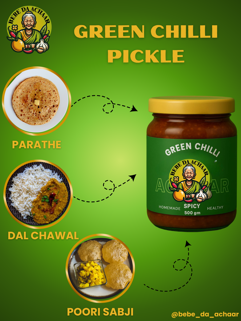 Hari Mirch Ka Achaar (Spicy)