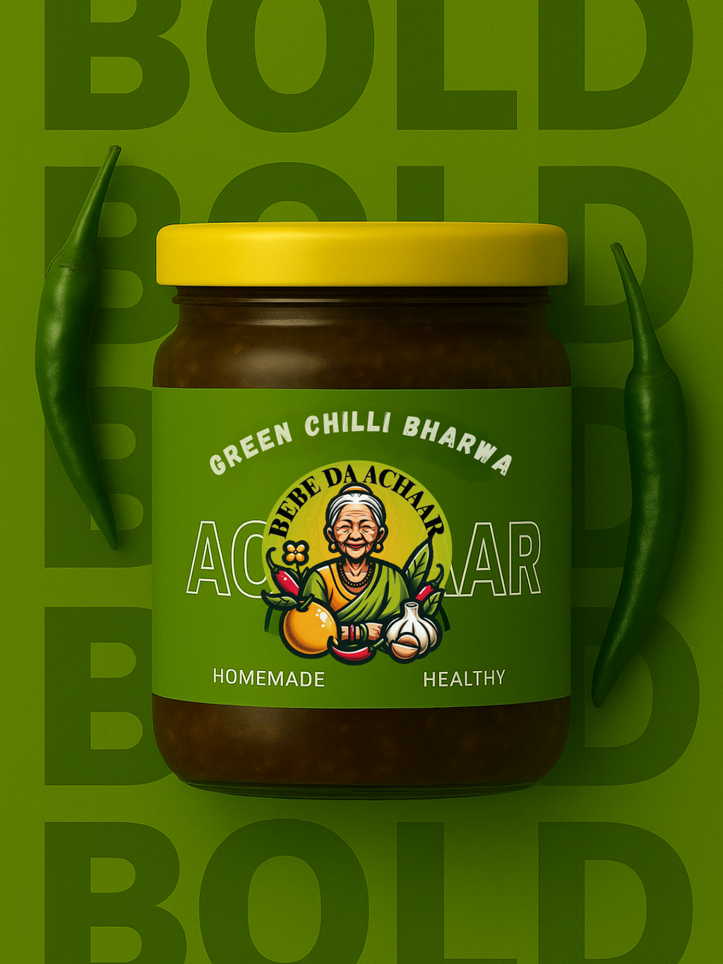 Hari Mirch Ka Bharva Achaar