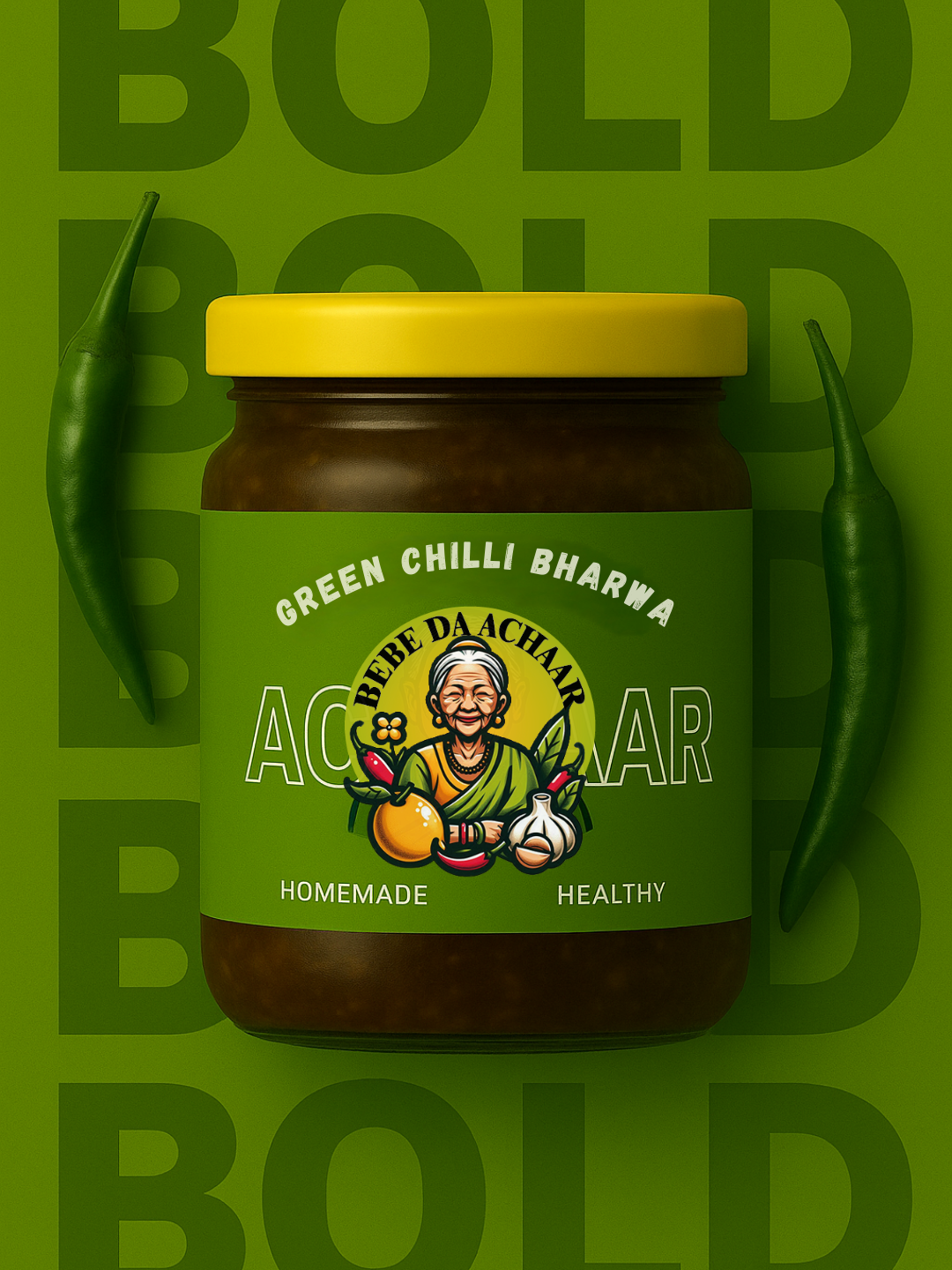 Hari Mirch Ka Bharva Achaar