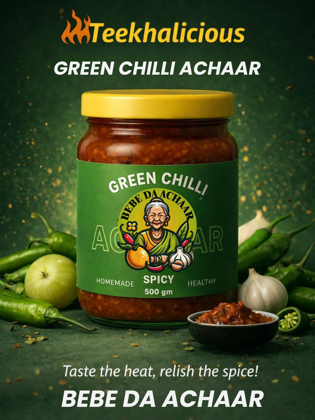 Hari Mirch Ka Achaar (Non-Spicy)