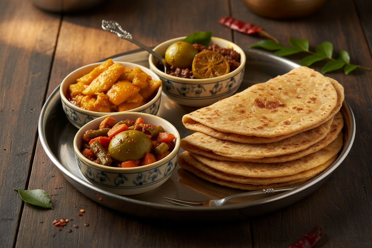 Pickles With Parantha